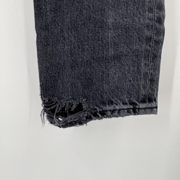 Agolde High Waisted Straight Leg Crop Riley Jeans Black Size 23 - Picture 7 of 9